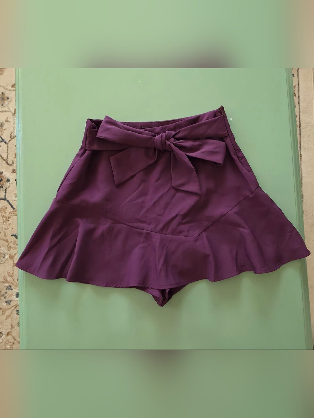 Zara Skort Purple Front-Tie Bow Large